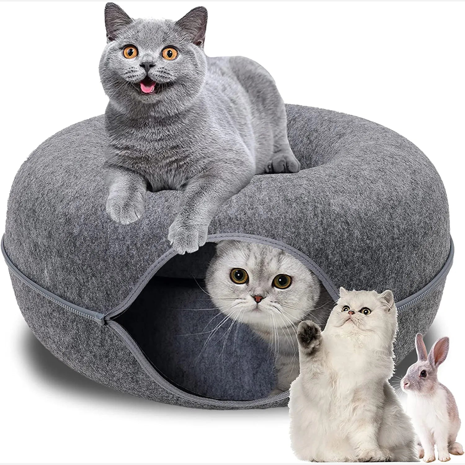 Donut Cat Tunnel Interactive Bed Ferrets Rabbit Indoor Toy